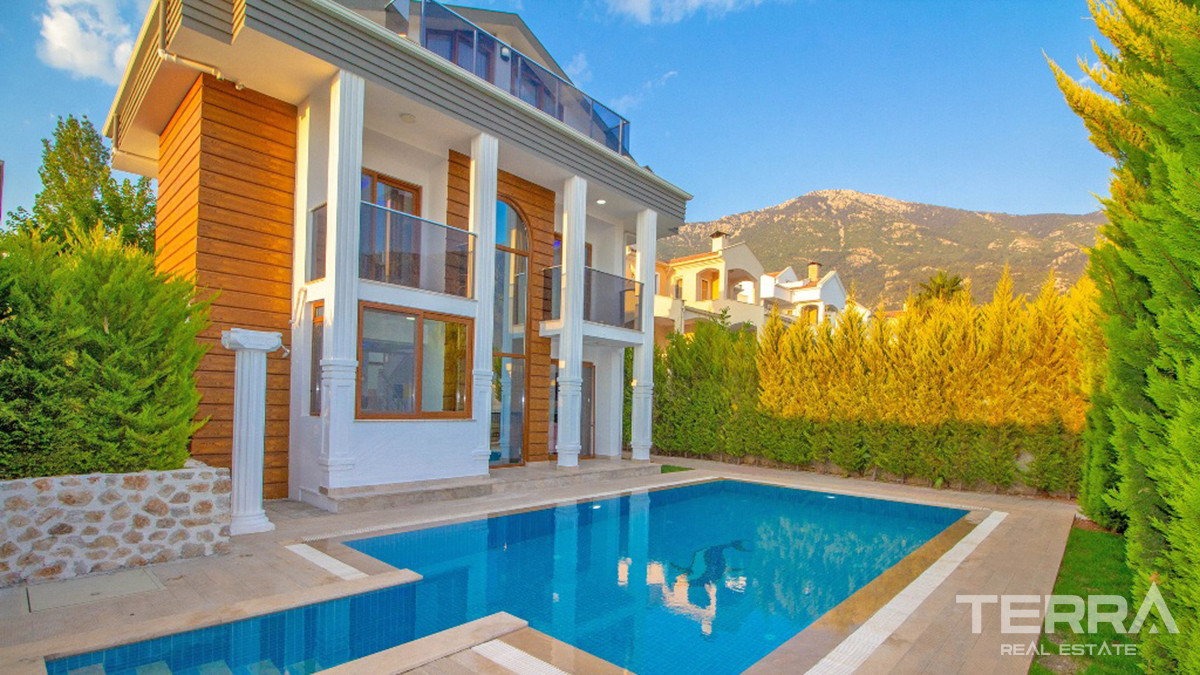 Resale 4-Bedroom Villa with Large Swimming Pool in Fethiye, Ovacık - 56702