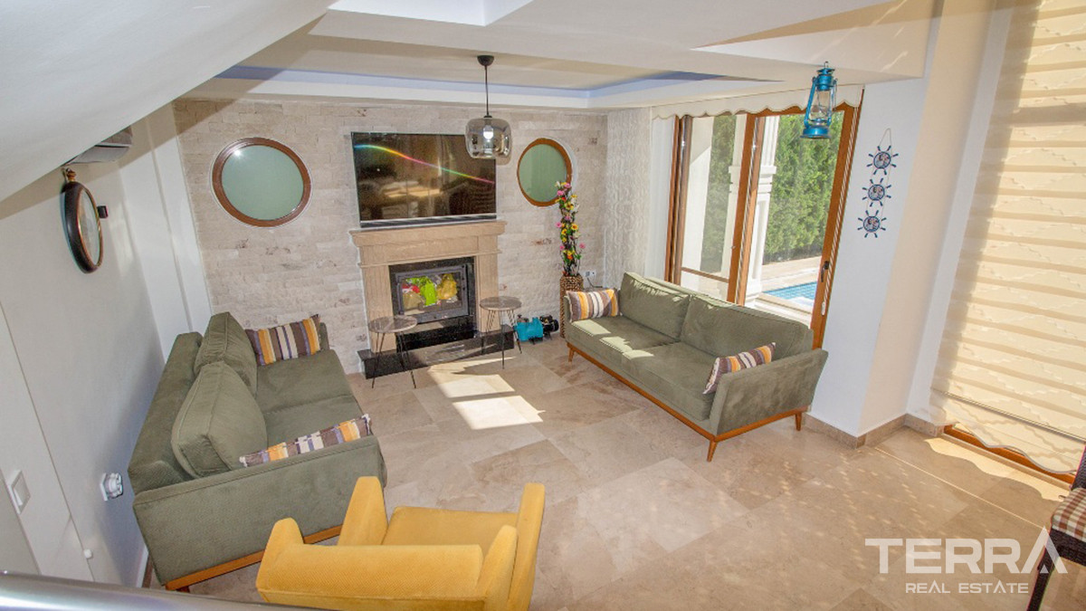 Resale 4-Bedroom Villa with Large Swimming Pool in Fethiye, Ovacık - 56717
