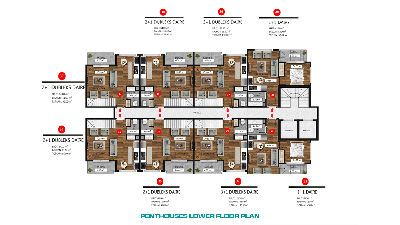 Centrally Located Invstment Apartments with Luxury Amenities in Alanya - 56768