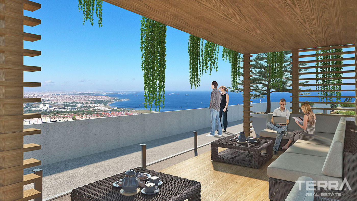 Luxury Apartments in Istanbul Beylikdüzü with Uninterrupted Sea View - 57118