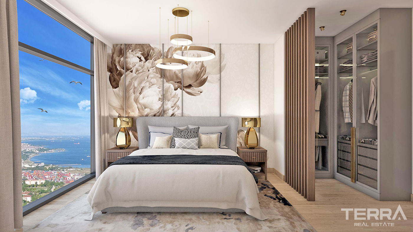 Luxury Apartments in Istanbul Beylikdüzü with Uninterrupted Sea View - 57130