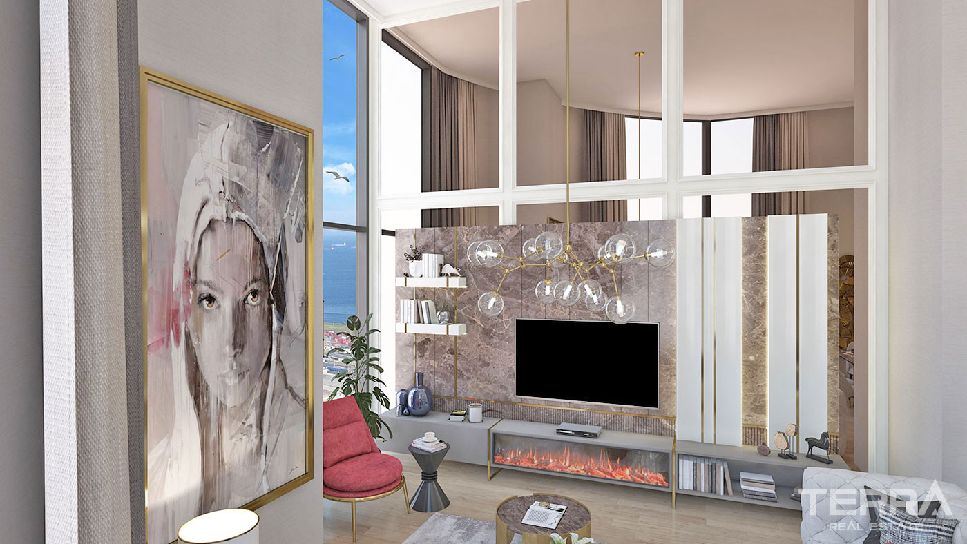 Luxury Apartments in Istanbul Beylikdüzü with Uninterrupted Sea View - 57133