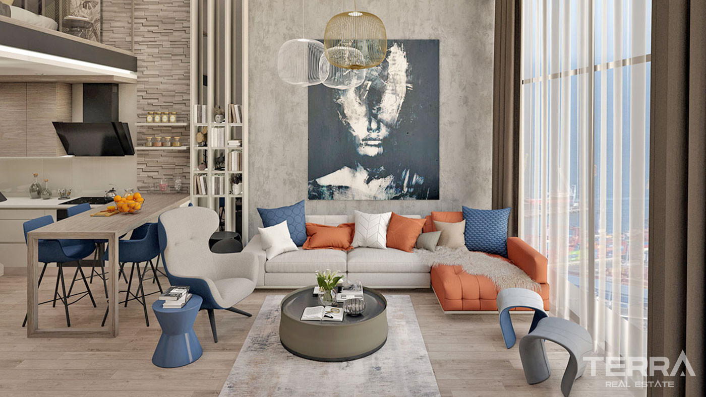Luxury Apartments in Istanbul Beylikdüzü with Uninterrupted Sea View - 57144