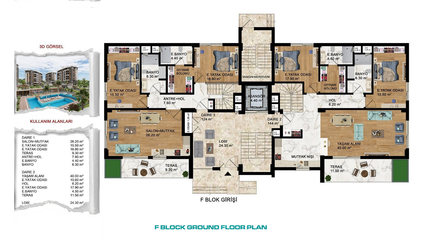 Investment Apartments with Luxury Features in Antalya Kepez - 57304