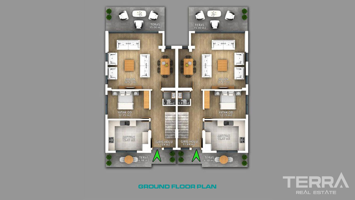 Luxury Villas in Fethiye Town with a Large Pool Close to the Sea - 57520
