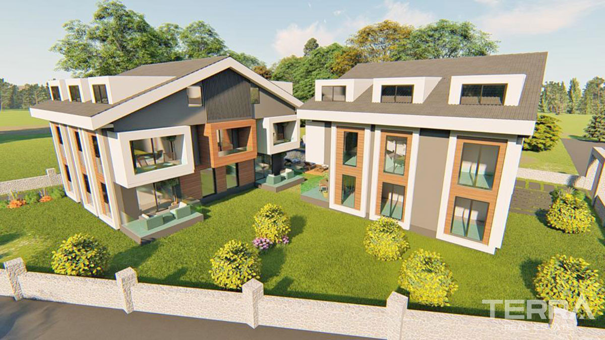 Luxury Penthouse Apartment with Common Swimming Pool in Fethiye Çalış - 57430