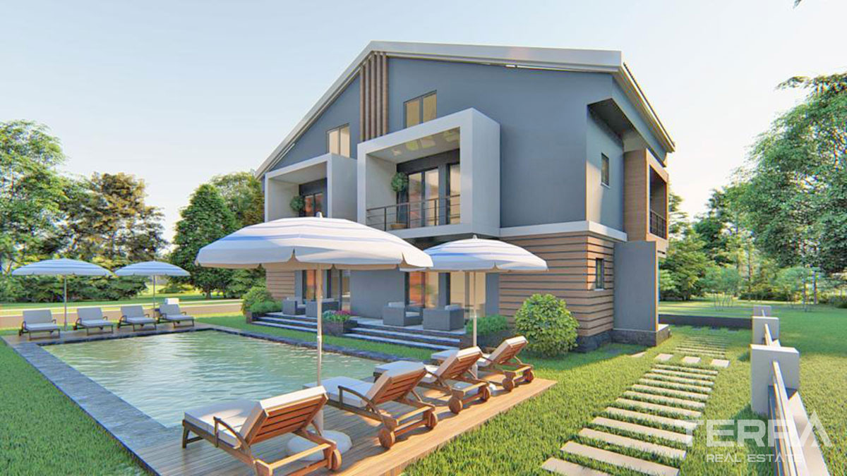 Luxury Penthouse Apartment with Common Swimming Pool in Fethiye Çalış - 57442