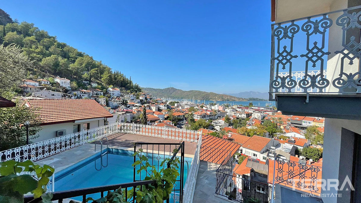 Sea View Villa with Shared Swimming Pool in Fethiye Town - 59880