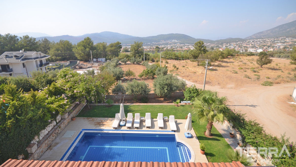 Resale Villa with Large Garden and Swimming Pool in Fethiye Ovacık - 57913