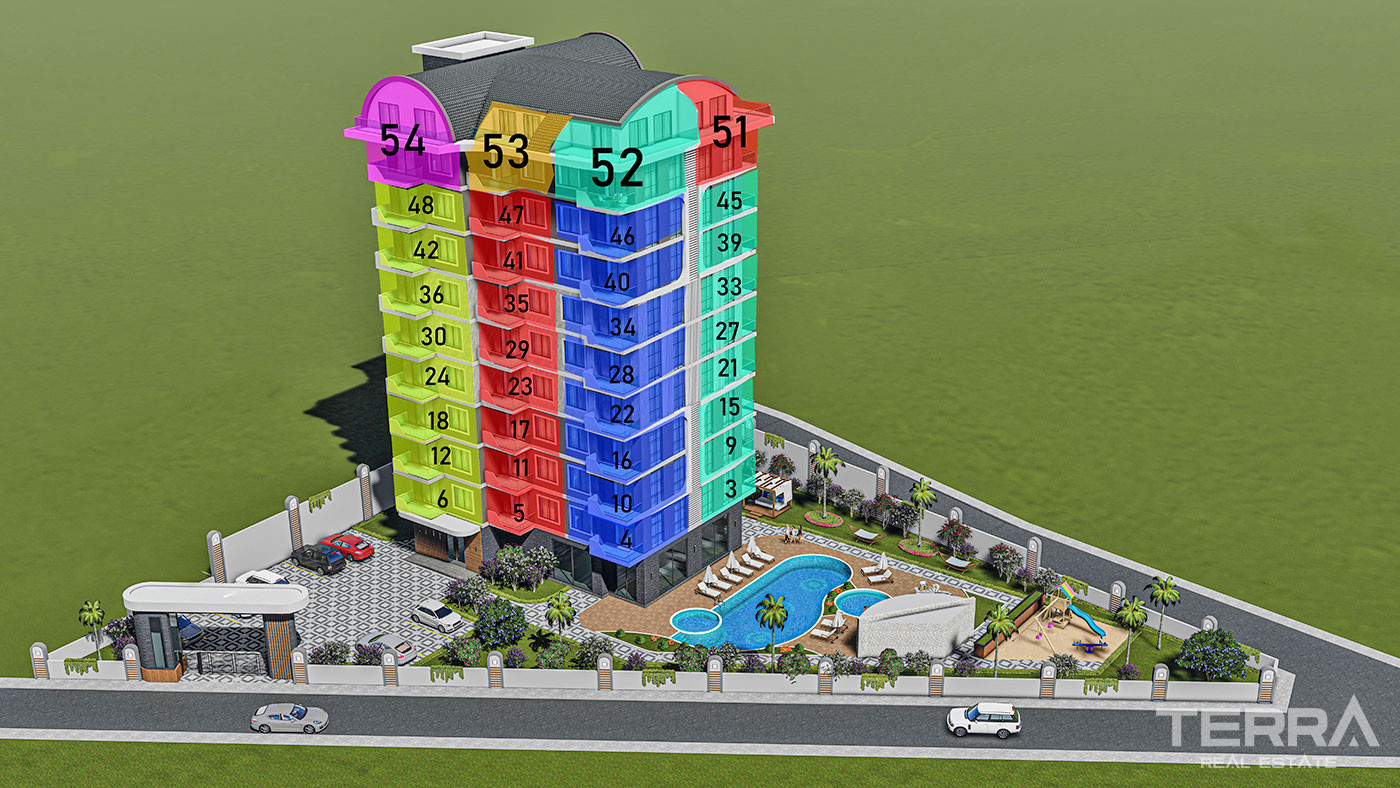 Affordable Nature and Sea View Apartments in Mahmutlar Alanya - 57838