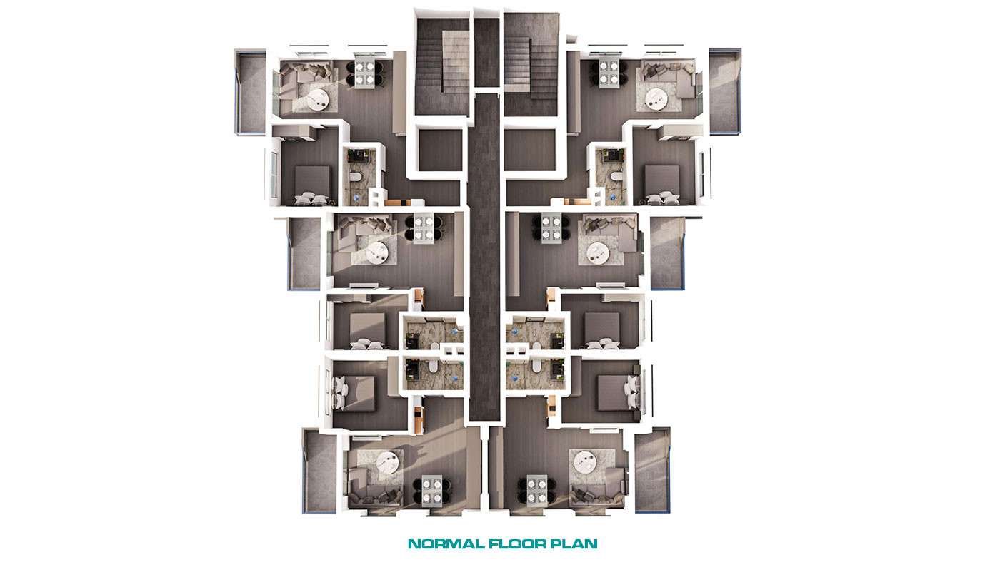 Affordable Nature and Sea View Apartments in Mahmutlar Alanya - 57840
