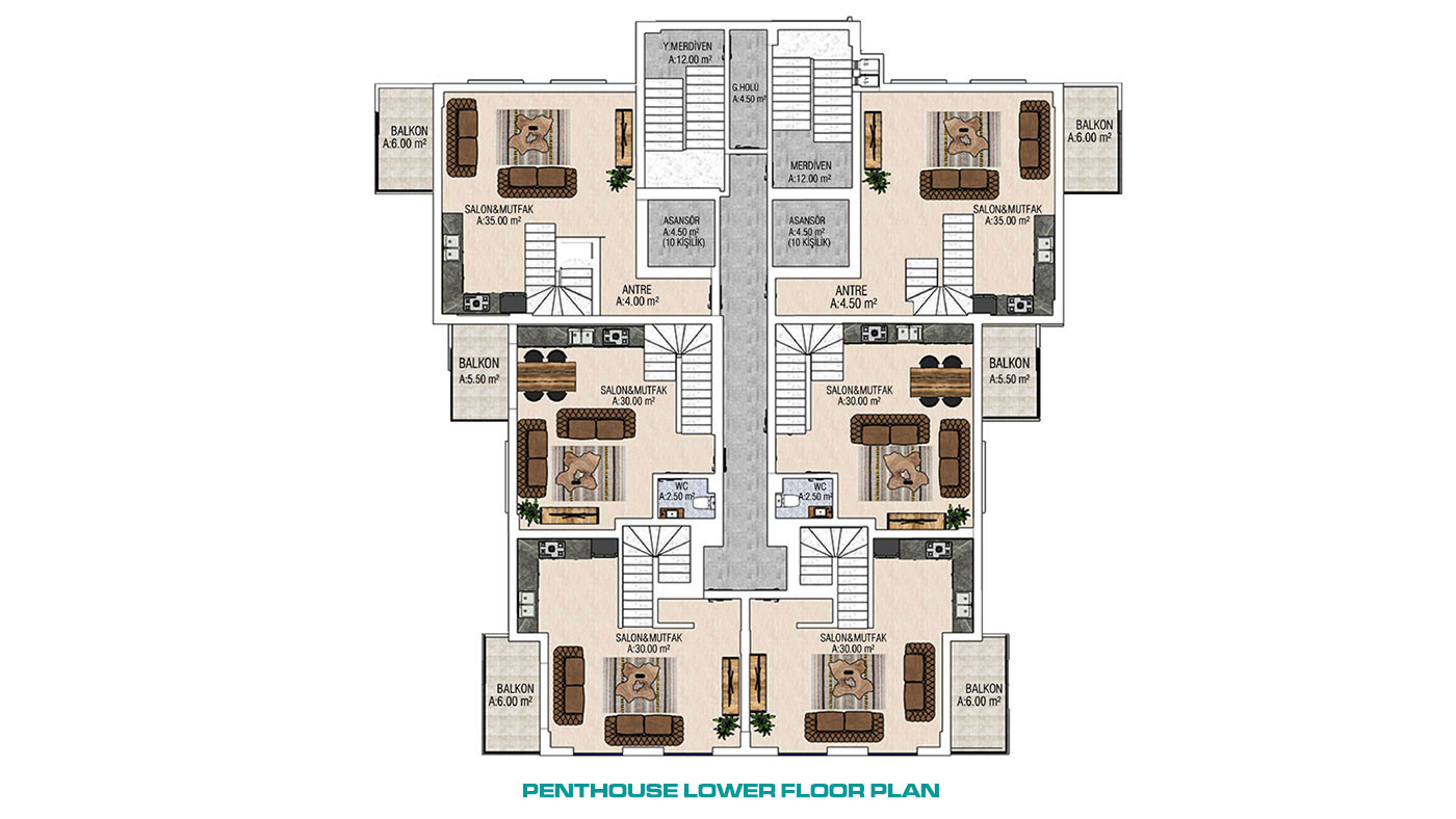 Affordable Nature and Sea View Apartments in Mahmutlar Alanya - 57846