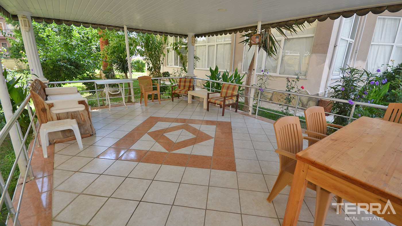 Tani apartament z widokiem na morze i z basenem blisko plaży w Alanyi - 58141