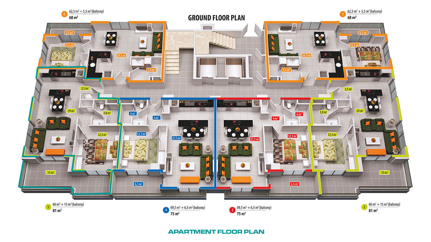 Resale Apartment in Alanya Center Only 100 m from the Beach - 58510