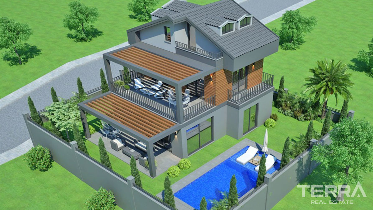 Modern Detached Villa with Private Pool in Ovacık Fethiye - 58703