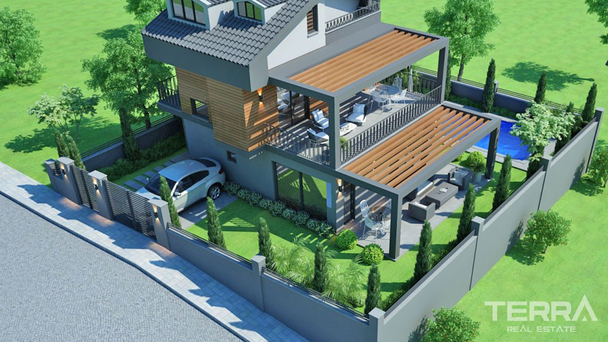 Modern Detached Villa with Private Pool in Ovacık Fethiye - 58708