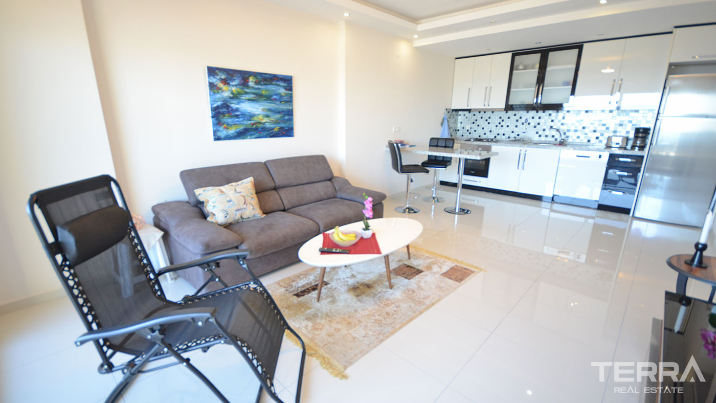 Apartament z widokiem na morze w przystępnej cenie w Alanyi - 59305