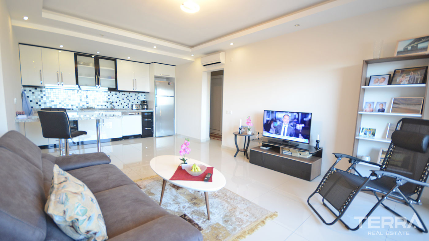 Apartament z widokiem na morze w przystępnej cenie w Alanyi - 59306
