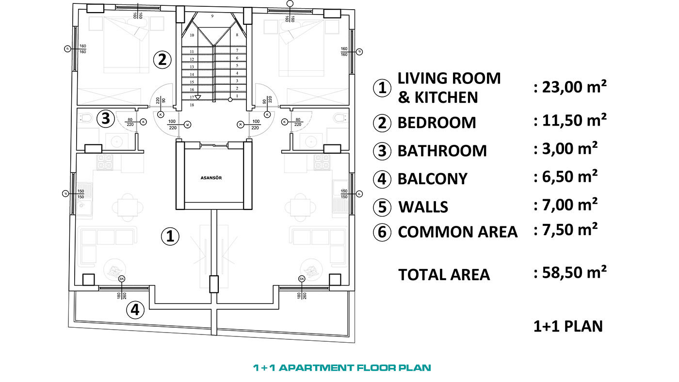 Luksusowe apartamenty w Alanyi tylko 570 m od plaży Kleopatra - 59535