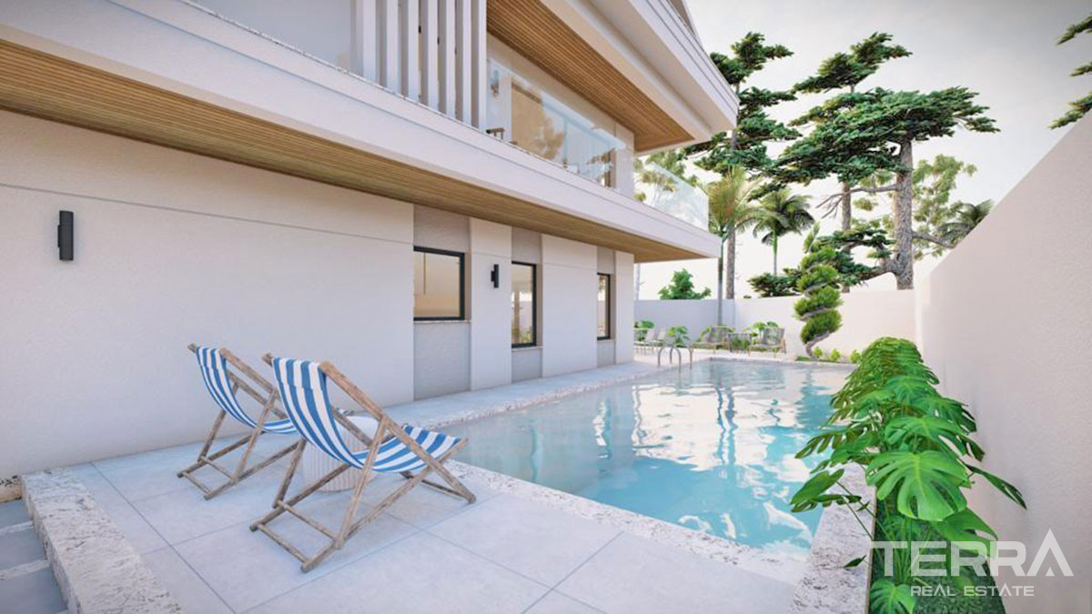 Wille z widokiem na morze w Fethiye z jacuzzi i prywatnym basenem - 59670