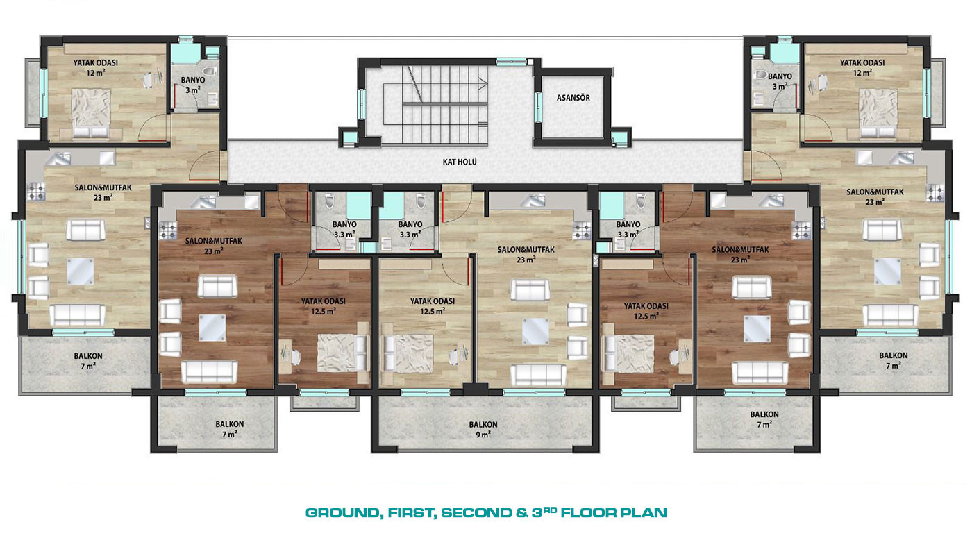 Brand New Apartments in Avsallar, Alanya at Affordable Prices - 59726