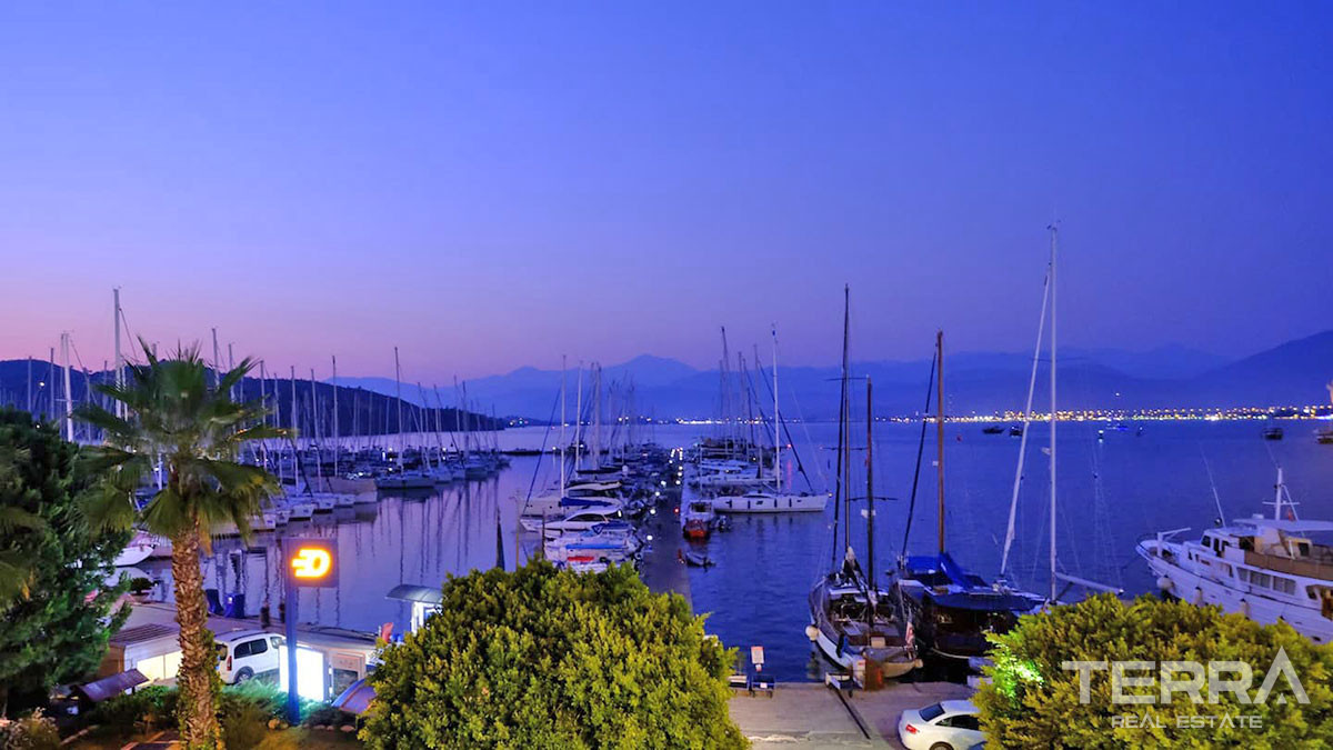 Mieszkanie z 1 sypialnią i widokiem na morze w centrum Fethiye - 59700