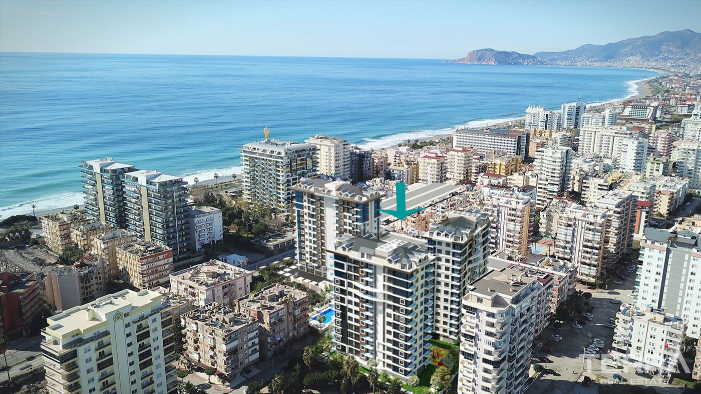 Luxury Sea View Apartments Only 150 m from Beach in Alanya, Mahmutlar