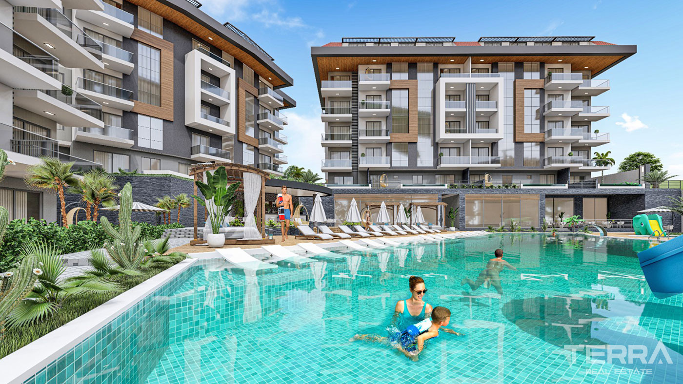Brand New Luxury Apartments with Rich Facilities in Alanya, Kestel