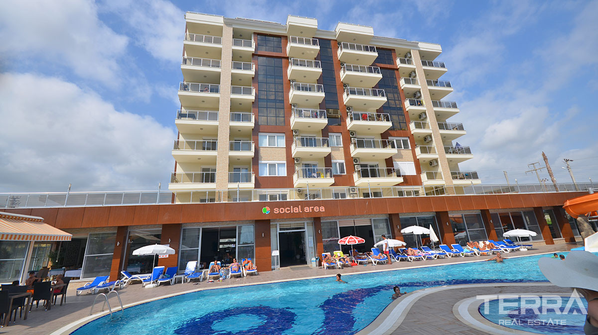 1+1 Resale Apartment in Orion Park Avsallar, Alanya with Shared Pool - 60492