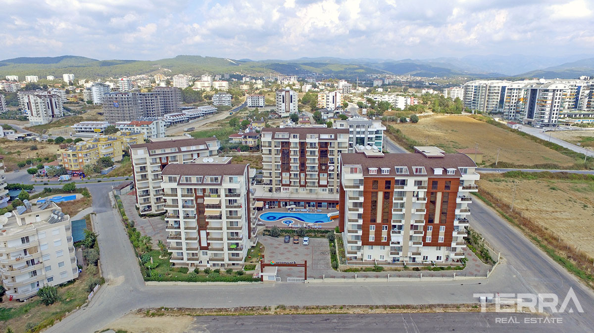 1+1 Resale Apartment in Orion Park Avsallar, Alanya with Shared Pool - 60496