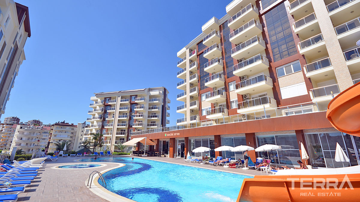 1+1 Resale Apartment in Orion Park Avsallar, Alanya with Shared Pool - 60499