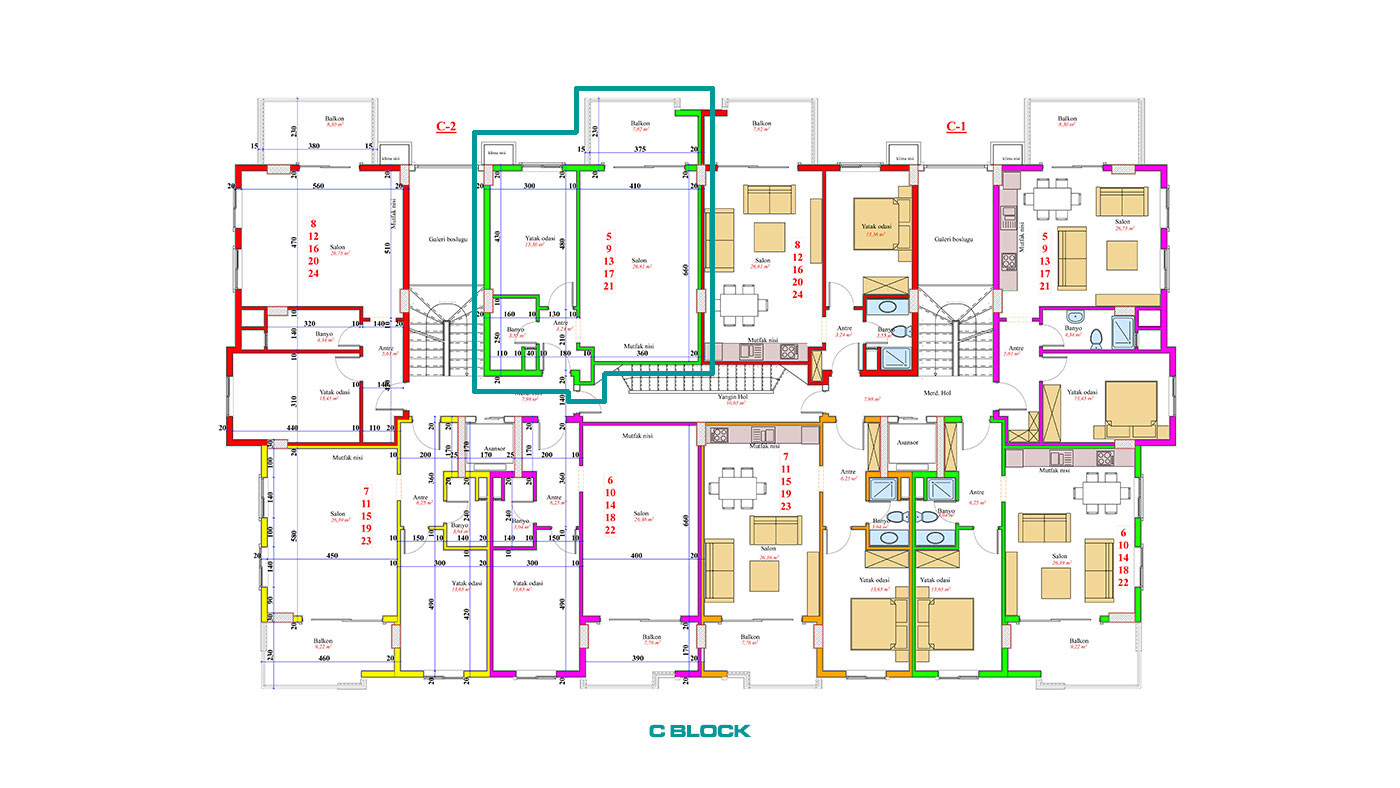 1+1 Resale Apartment in Orion Park Avsallar, Alanya with Shared Pool - 60567