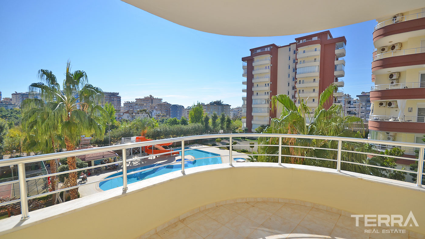 Furnished 2 Bedroom Apartment with Swimming Pool in Alanya Tosmur - 60561