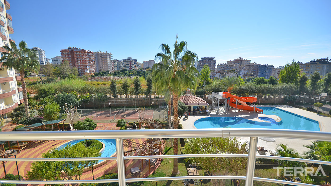 Furnished 2 Bedroom Apartment with Swimming Pool in Alanya Tosmur - 60563