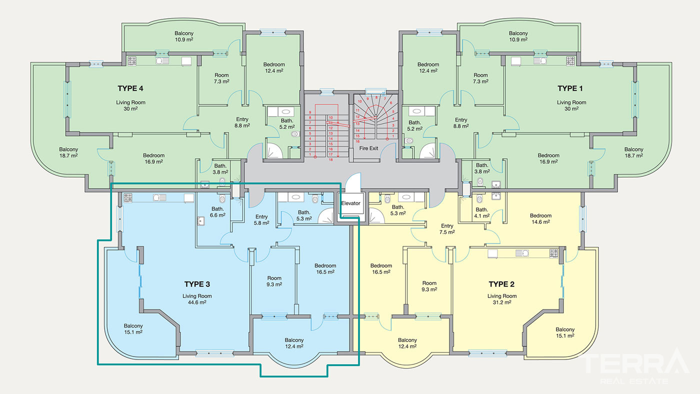 Furnished 2 Bedroom Apartment with Swimming Pool in Alanya Tosmur - 60565