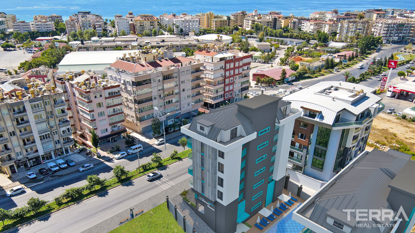 Centrally Located Apartments in Alanya with Sea and City View