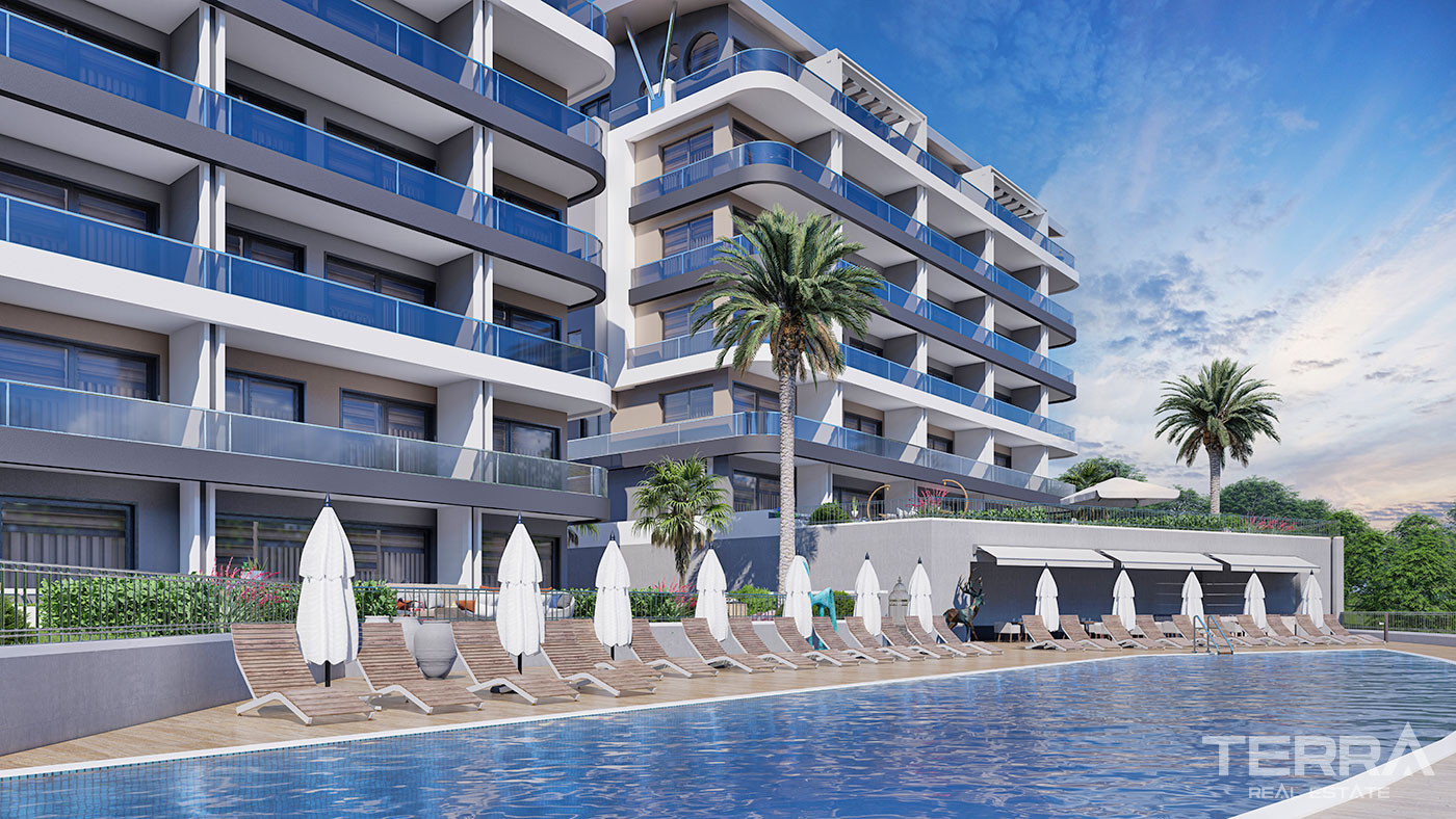 Alanya Apartments with Luxury Amenities and Wide Balconies in Kargıcak