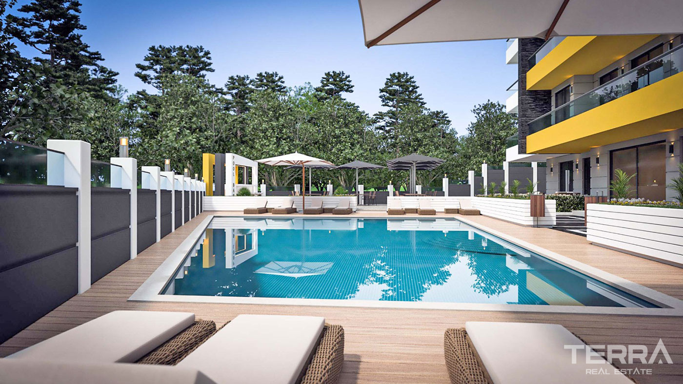 Well-Sized Luxury Apartments in Peaceful Area in Alanya Oba - 61885