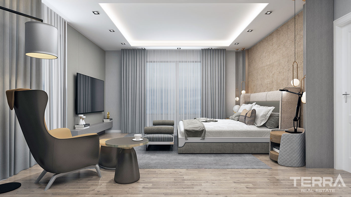 Well-Sized Luxury Apartments in Peaceful Area in Alanya Oba - 61916