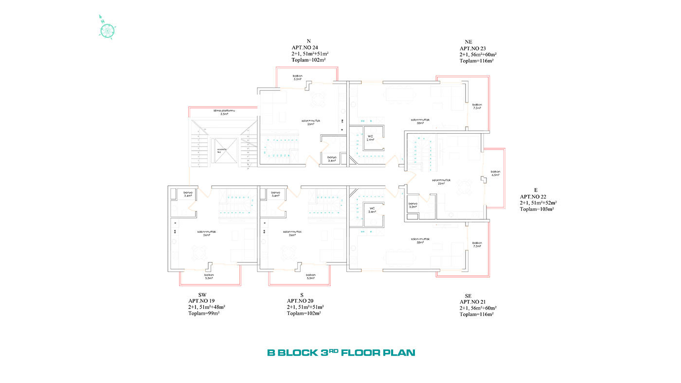 Apartamenty w centrum Alanyi w pobliżu plaży Kleopatry i Damlaş - 62100