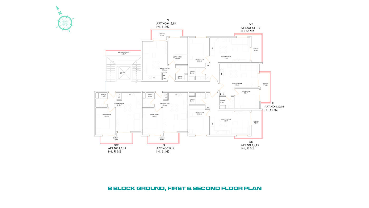 Apartamenty w centrum Alanyi w pobliżu plaży Kleopatry i Damlaş - 62101
