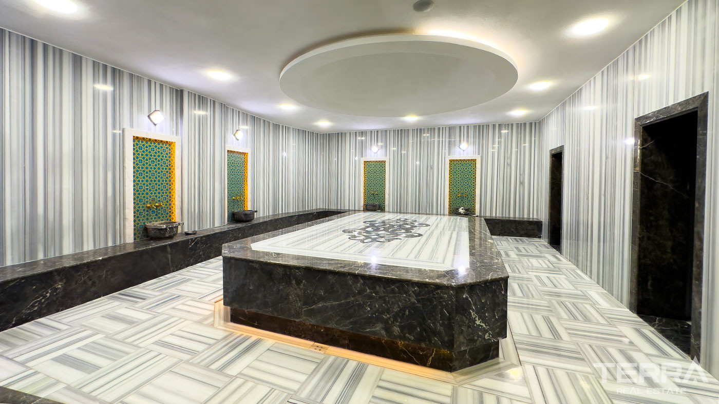 Appartements de Vacances Avec Piscines & Hammam à Vendre à Alanya - 113344