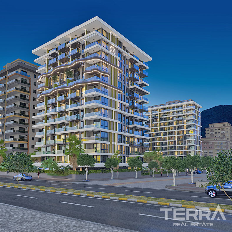 Alanya, Mahmutlar'da Deniz Manzaralı Satılık Lüks Daireler - 126769