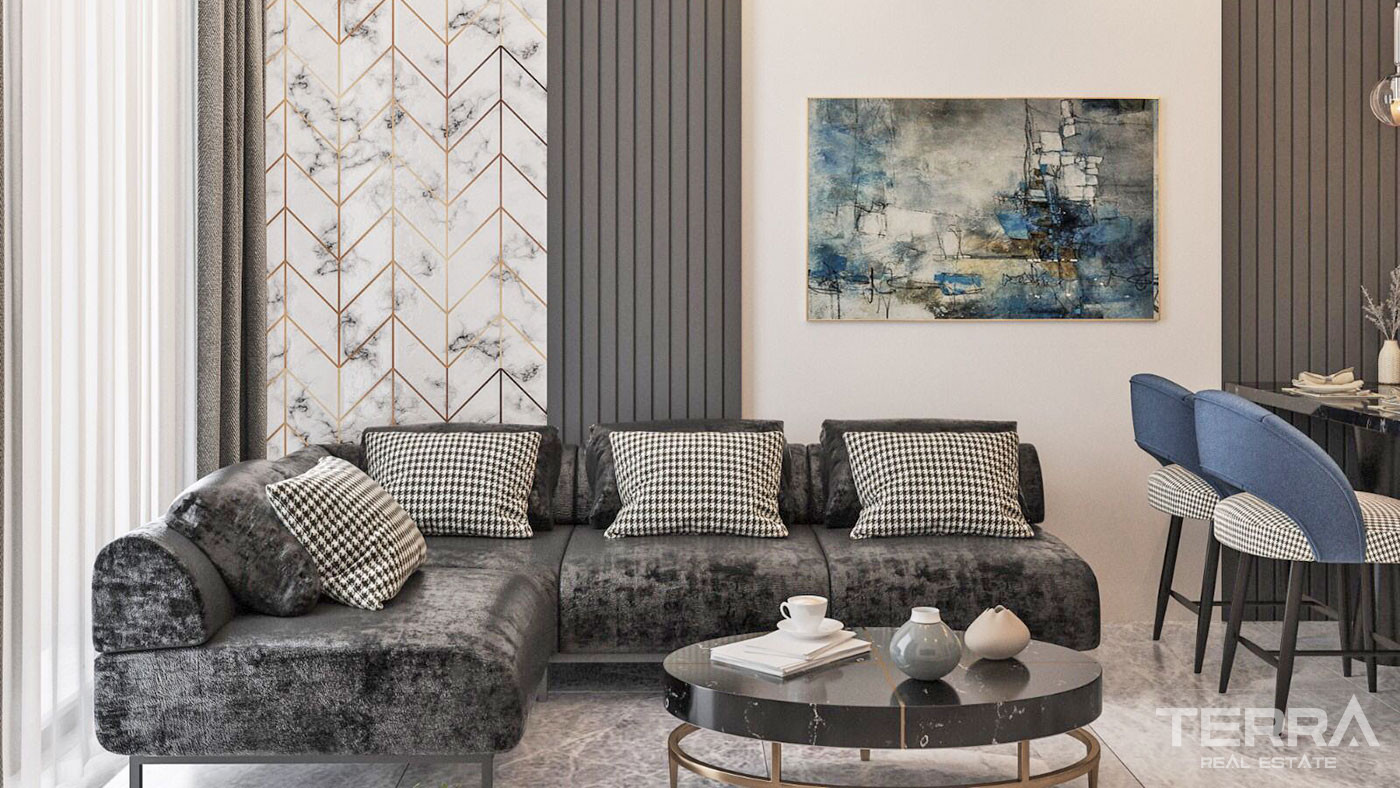 Sea View Apartments with Luxury Amenities in Alanya Demirtaş - 62636