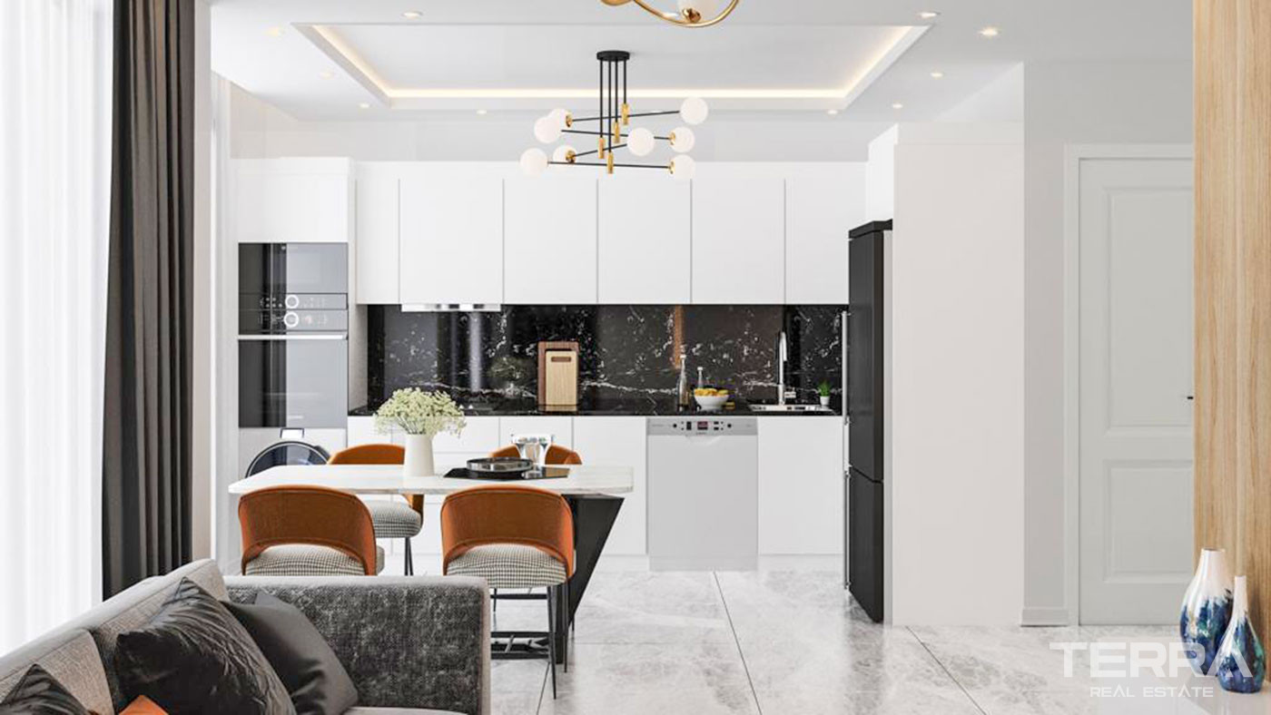 Sea View Apartments with Luxury Amenities in Alanya Demirtaş - 62644