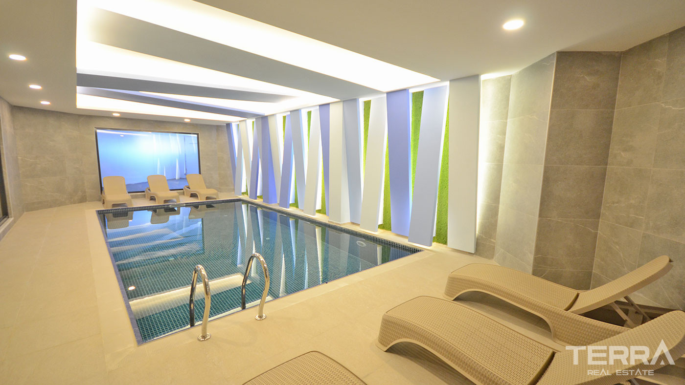 Sea View Apartment with Social Amenities in Alanya, Kargıcak - 62769