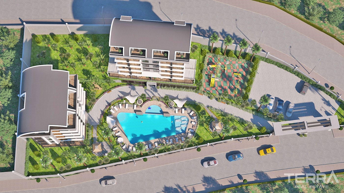 Alanya Apartments in Kargıcak with Free WiFi and Cafe in the Complex - 63127