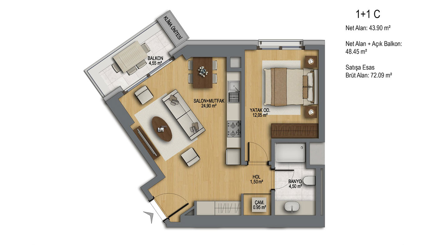 Apartamenty z widokiem na morze w luksusowym projekcie w Stambule Maltepe - 63271