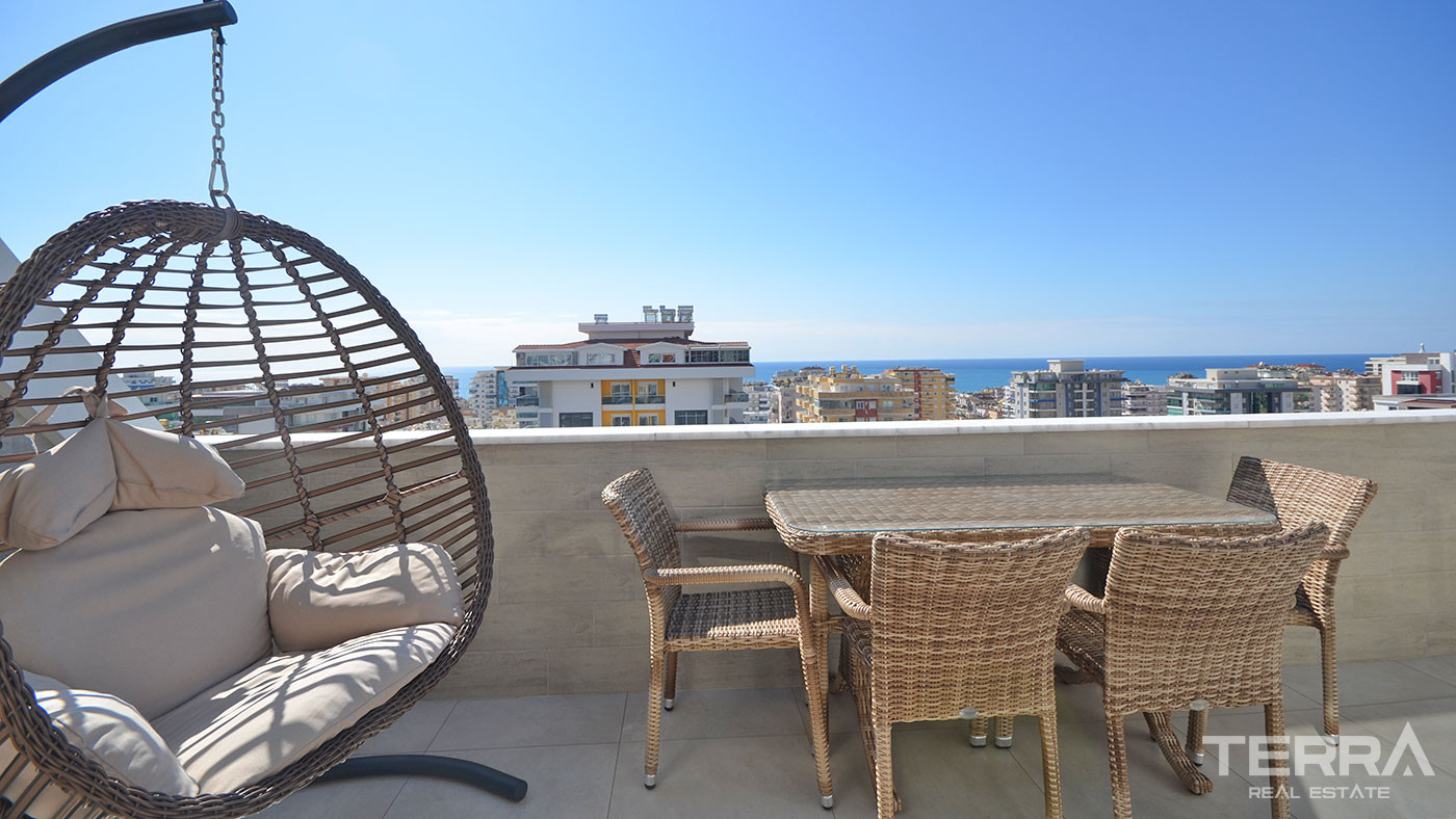 Key Ready Apartment in Alanya, Mahmutlar with Sea and Castle View