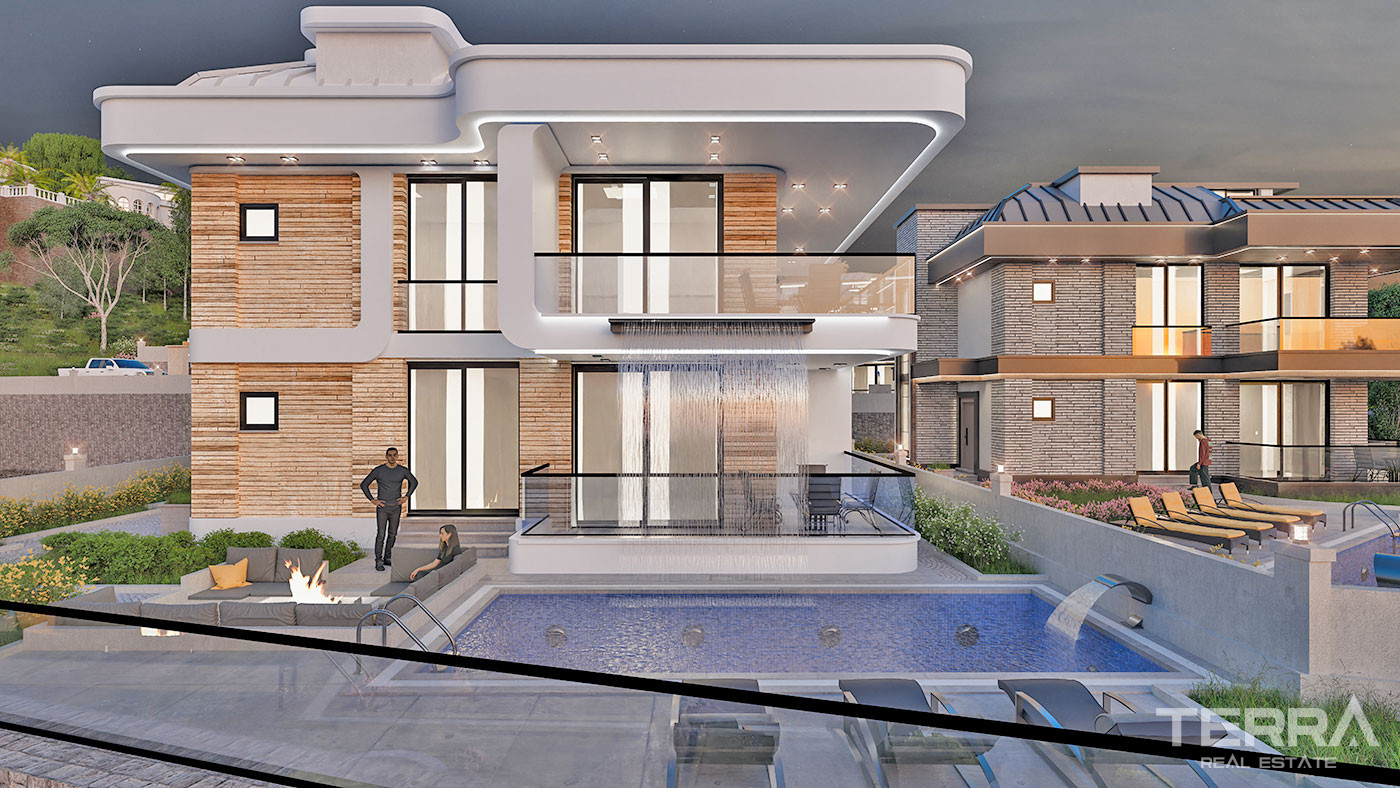High Quality Villas with Private Pool and Elevator in Yeşilöz, Alanya - 63853